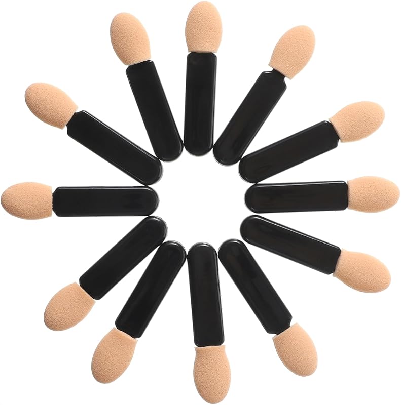 150 PCS Disposable Eye Shadow Applicators Sticks Double Sided Disposable Eyeshadow Brushes Applicator with Sponge Tip Portable Eye Makeup Brushes