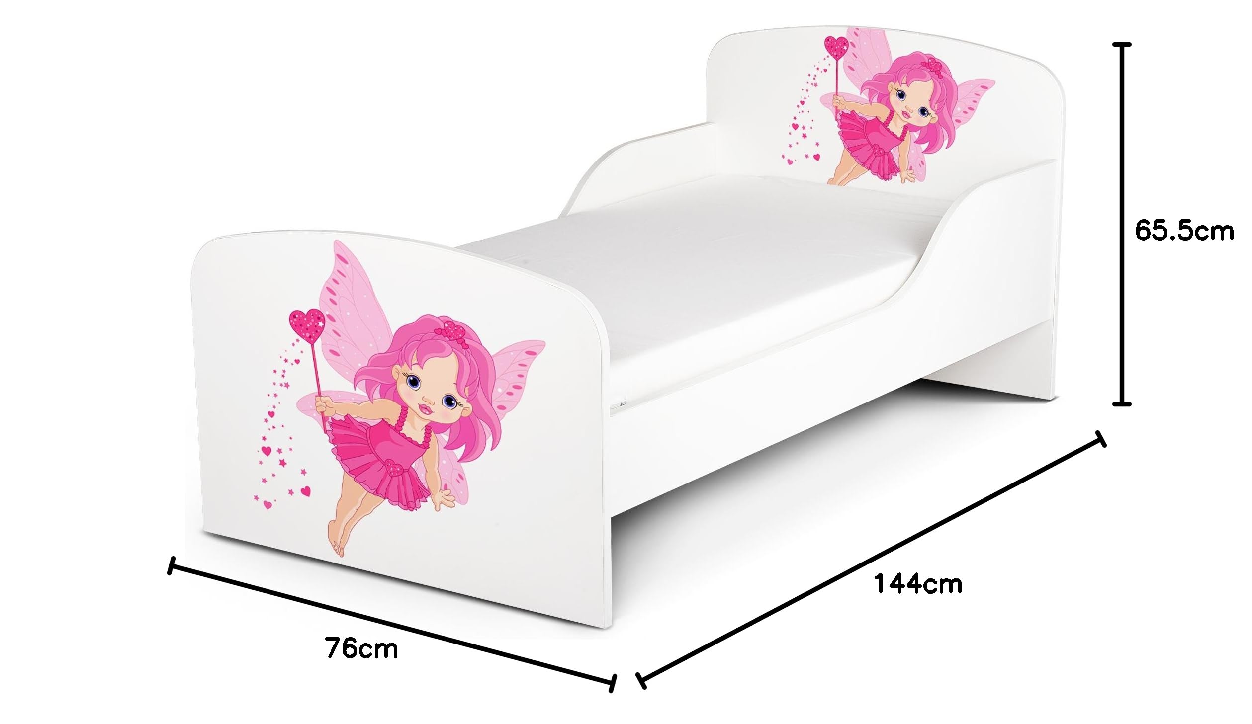 Letto Multifunzionale Bambini LEO 60x120cm Con Cassetto - Trasformabile In Lettino, Legno Bianco - Foto 4