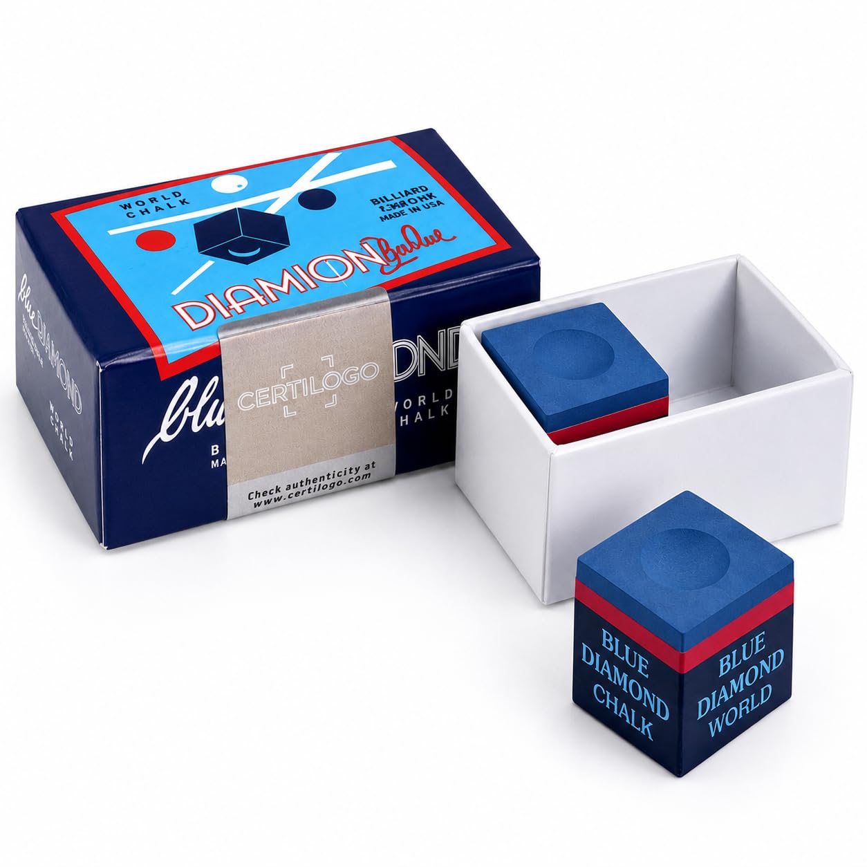 Longoni Tiza de Billar Blue Diamond 2 Piezas