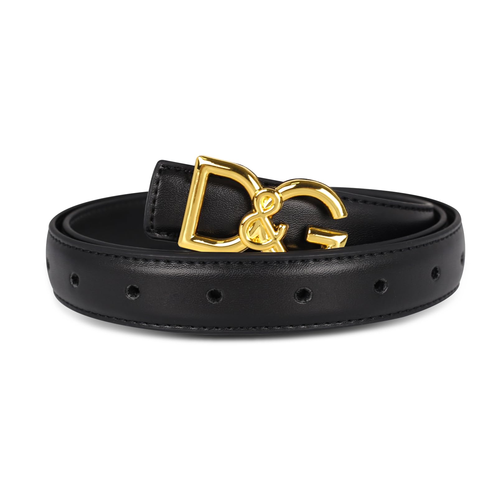Women's Leather Belt with Buckle - Ideal for Dresses, Jeans, and Coats