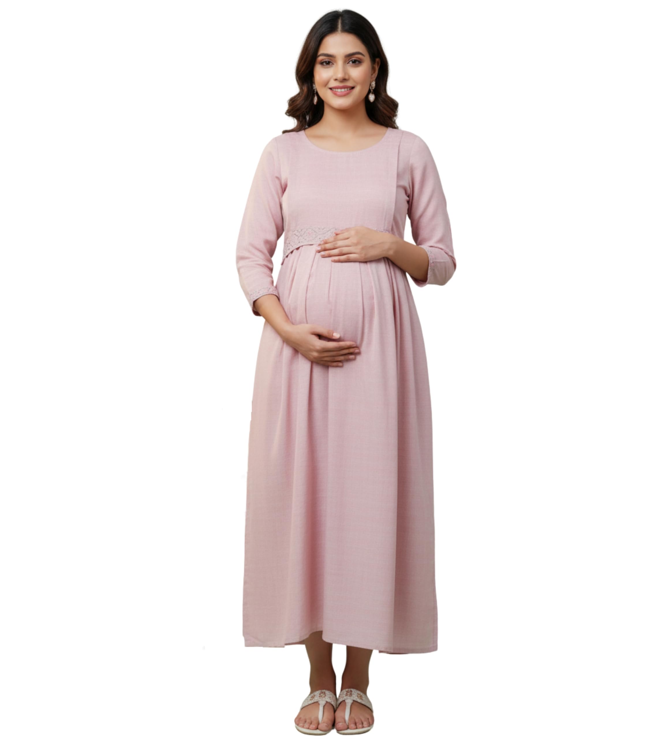 dummy shape Feeding Kurtis for Women Cotton | Floral Anarkali Flare Kurta with Dual Nursing Zippers | Pregnancy & Breastfeeding | Maternity Dresses | Baby Shower | Gifts for Pregnant Woman-picture-23