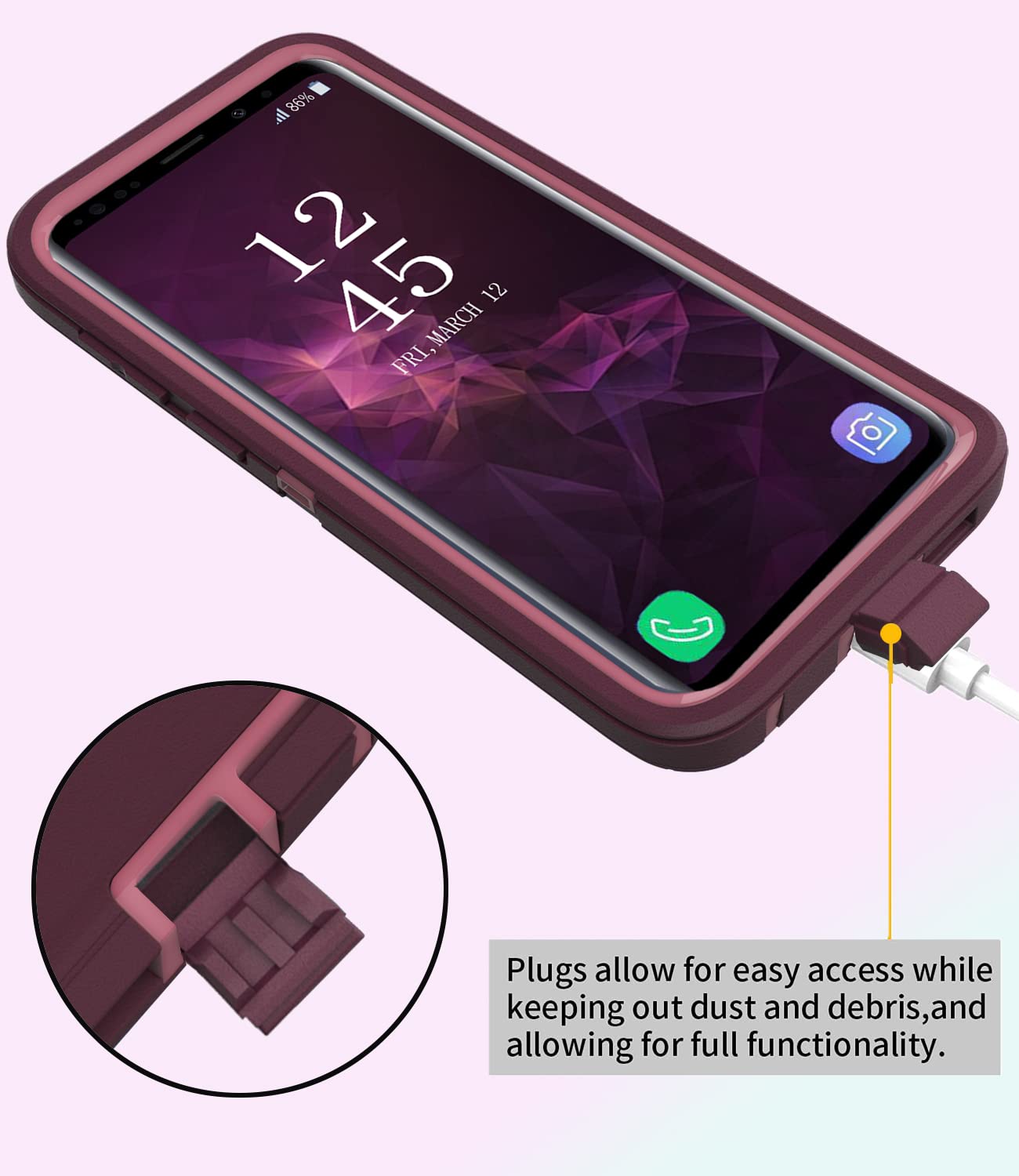 Guirble for Samsung Galaxy S9 Case,Shockproof Dropproof for