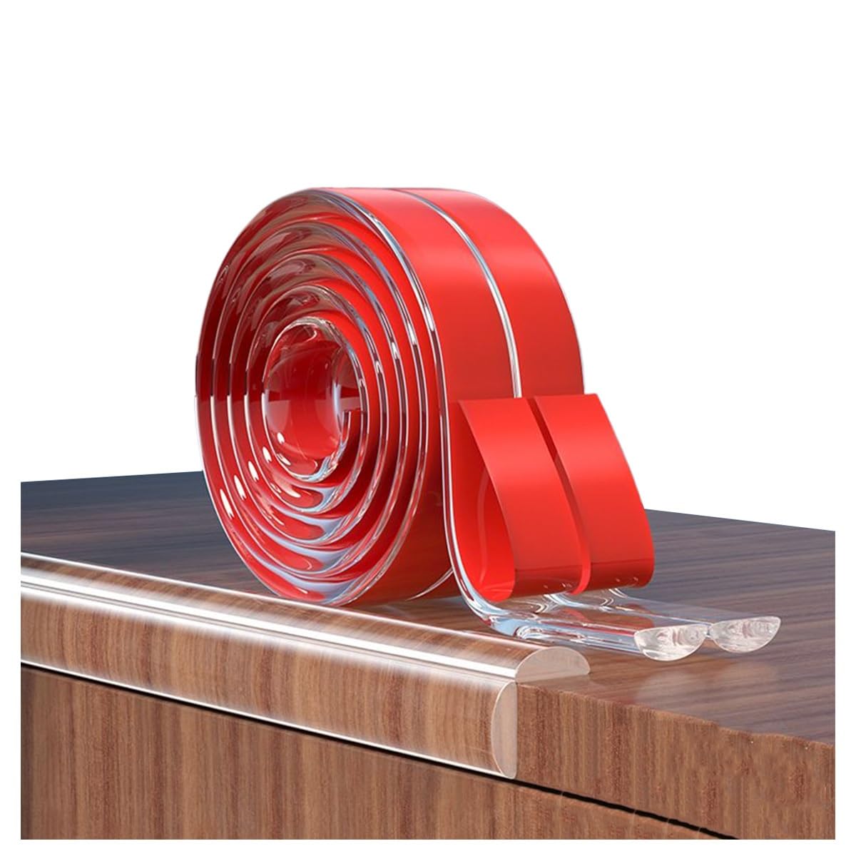 Schaumstoff-Kantenschutzstreifen, transparenter Silikon-Möbelstoßfänger, Antikollisionsstreifen for Tische, Schreibtischecken, Kindersicherung(15mmx4m)
