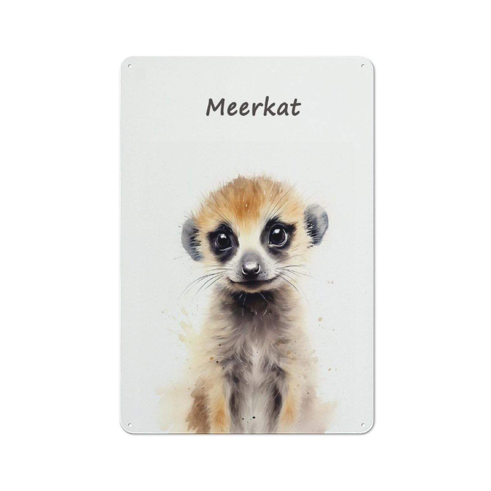 Junmoney Meerkat Animal Safari Tin Wall Plaque 30X20cm With For Garage Or Workshop, For Vintage Wall Decor Fans, For Kitchen And Home Bar Decor