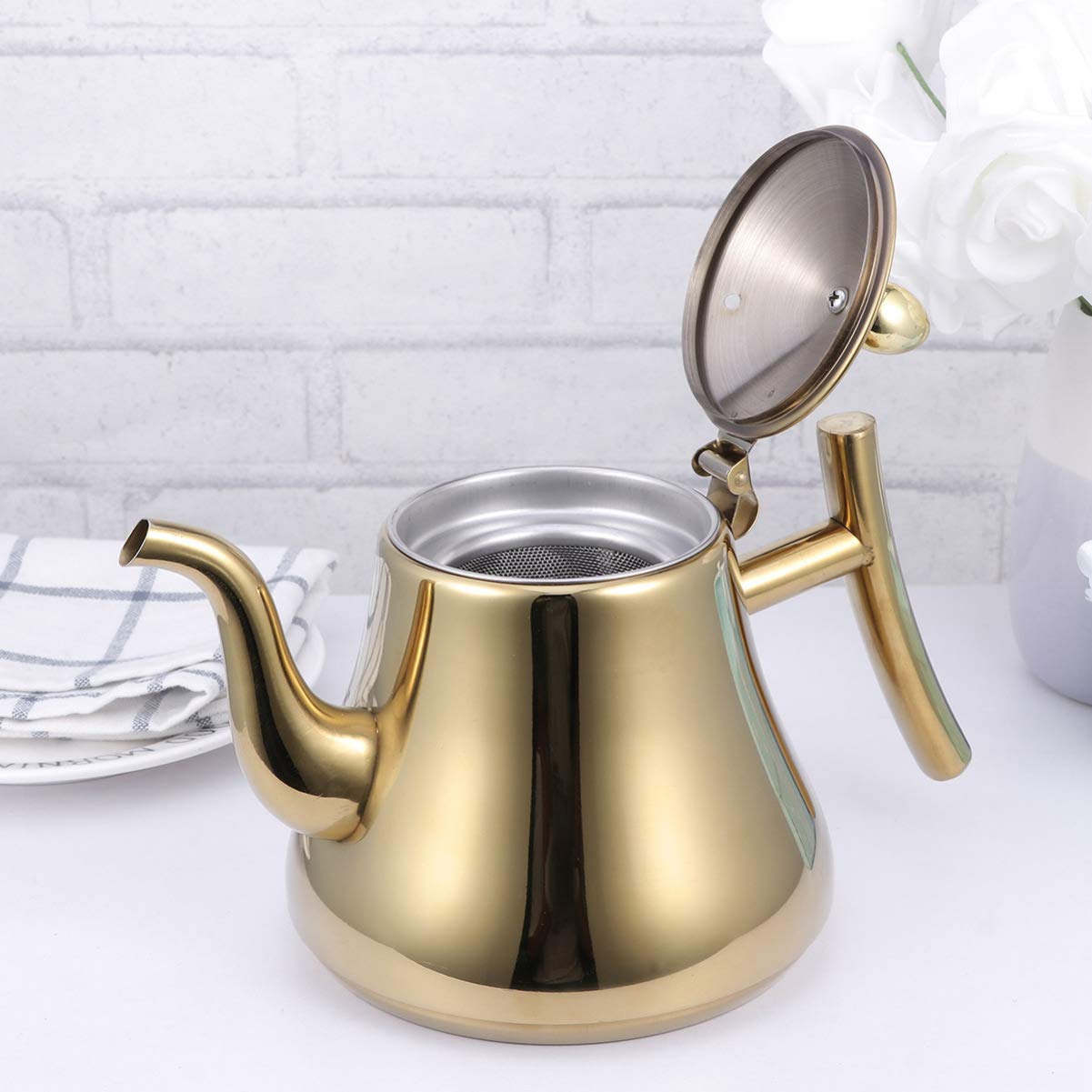 Amazon.com: ZXBAODAN Stainless Steel Teapot Kettle Teapot with Egg