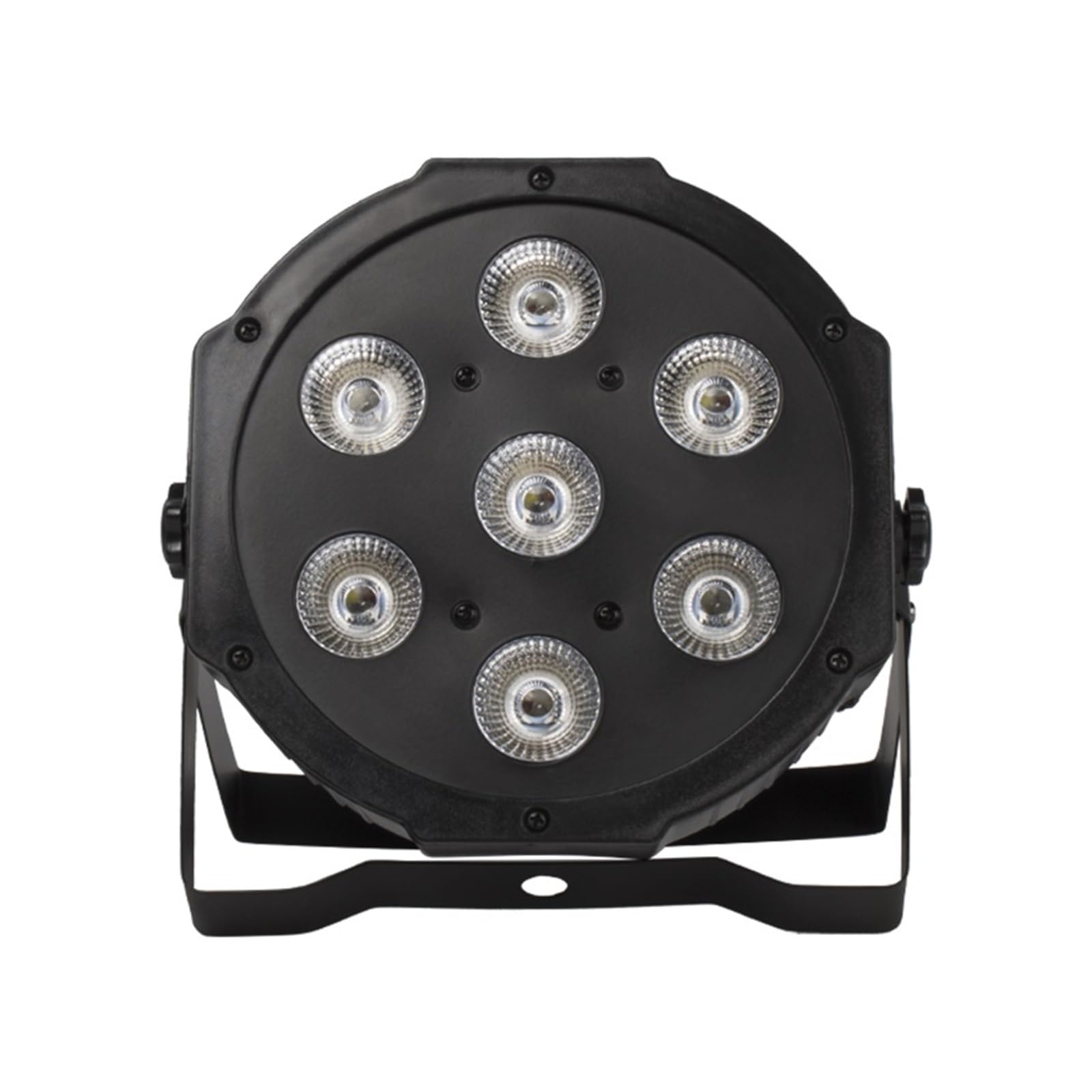 Luz LED plana Par 7x18W RGBWA+UV 512 6-10CH Luz de escenario Estroboscopio for entretenimiento en el hogar Escenario profesional Uso en interiores y exteriores
