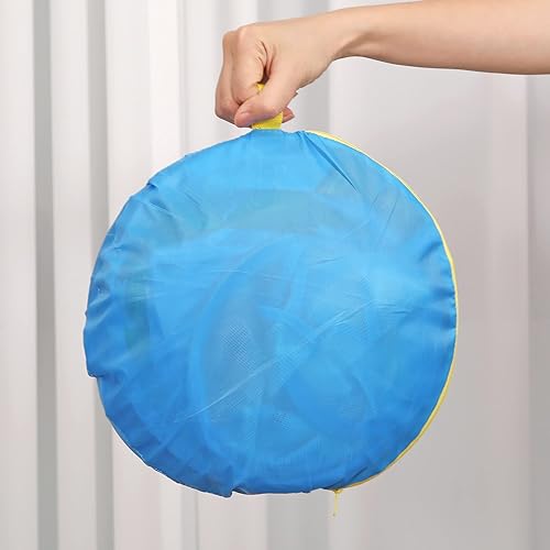 Miniatura 7 de LimitlessFunN Tienda de campaña desplegable de 4 pies para niños pequeños, casa de juegos, corralito para bebés, piscina de pelotas oceánicas con