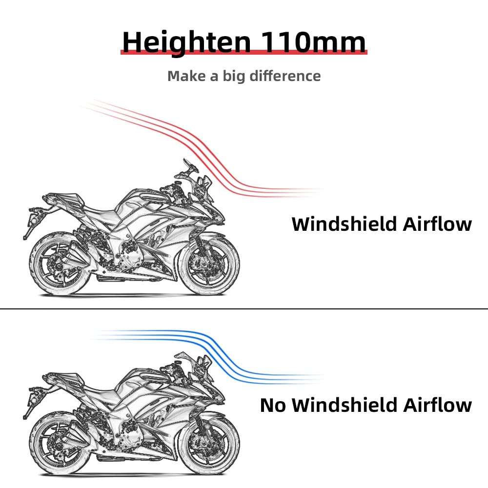 Motorruit Universele Motorfiets Verstelbare Clip-on Voorruit Motorruit Universele Motorfiets Verstelbare Clip-on Voorruit