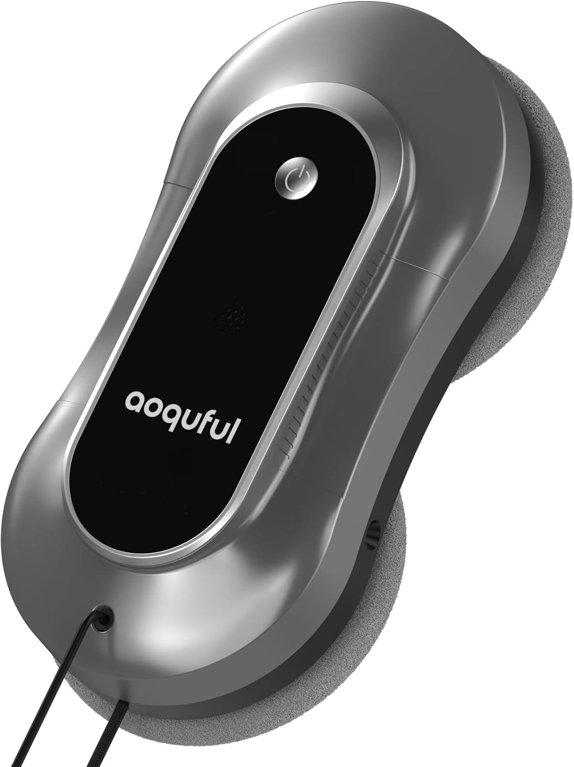 Intelligent Window Cleaning Robot - Electric Window Cleaner with Dual Water Spray, Remote & App Control, Suitable for Interior & Exterior Windows, Includes 12 Cloths, Grey