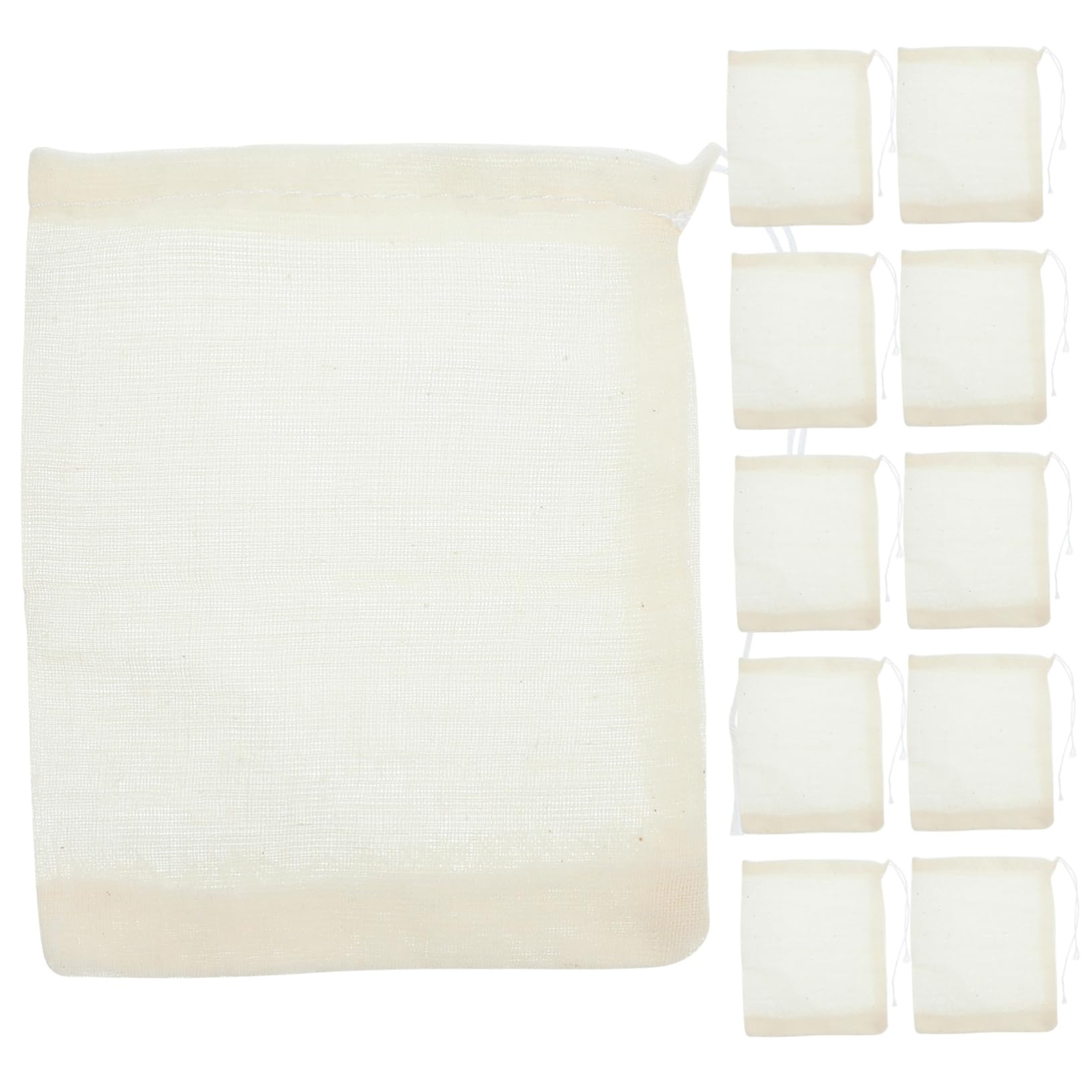 SOLUSTRE 200pièces à Bijoux Coton Avec Cordon De Serrage Poches Réutilisables Pour Et Rangement Domestique