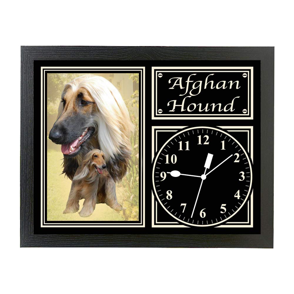 Personalised Gift Products Afghan Hound Dog Breed Gift Clock