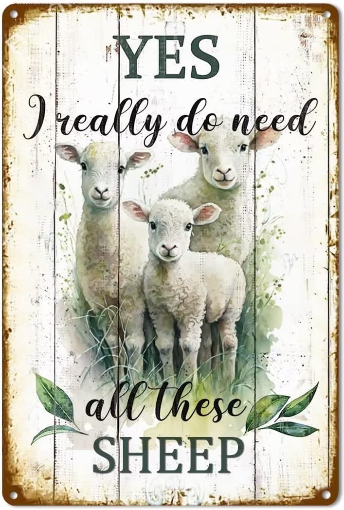 Pzecaru Sheeps Diamond Art Kits for Adults,5D Painting Art Kits Yes I Really Do Need All These Sheeps Diamond Art Painting Kit for Beginner DIY Diamond Gem Art for Home Wall Decor 20x24 Inch