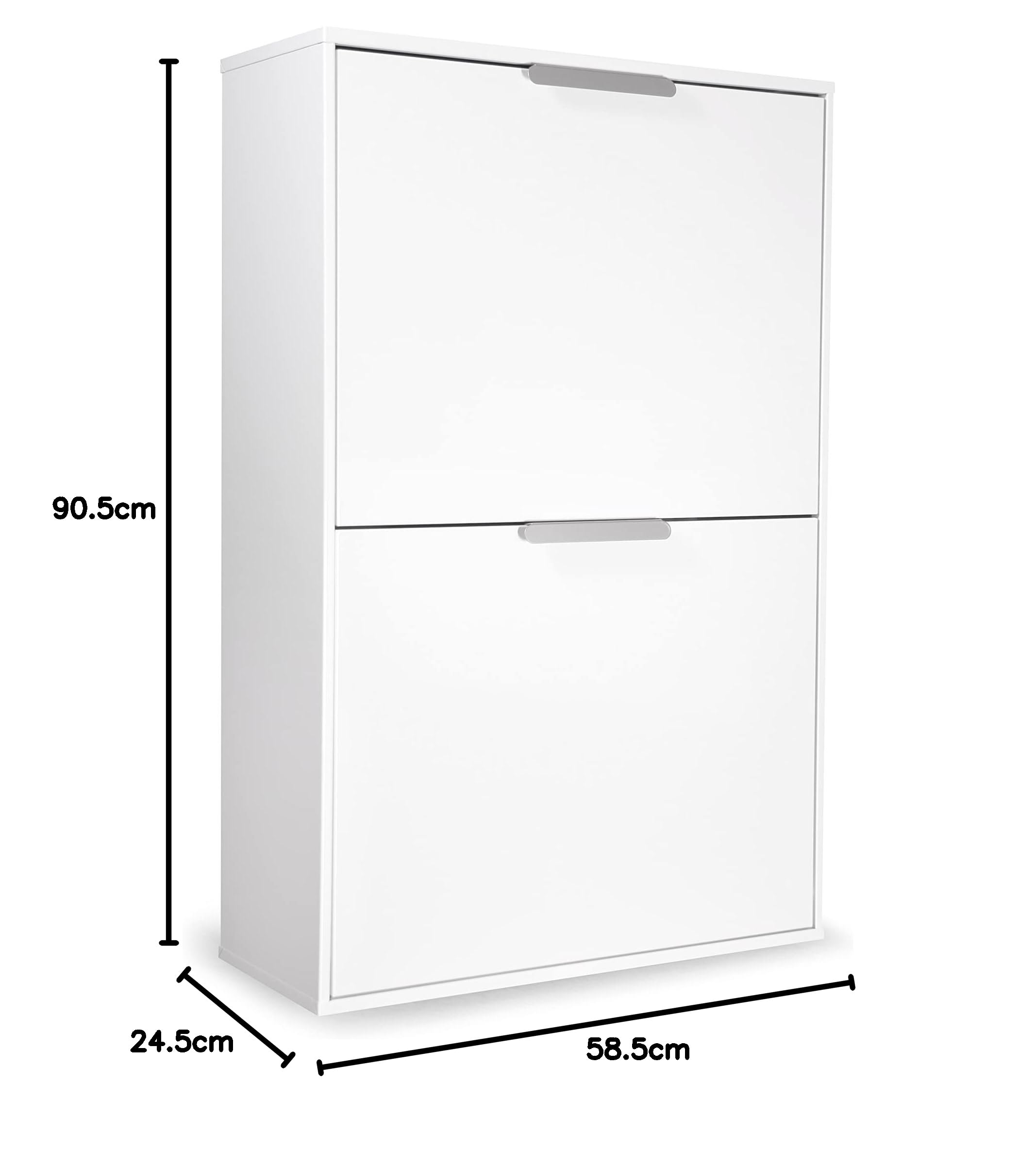 Arregui CR601-E Pattumiera Differenziata 4 Scomparti | 4x 17L (68L) | Contenitore in Acciaio da Interno | Mobile per Raccolta Differenziata | Cestino per Spazzatura da Cucina e Ufficio | Bianco