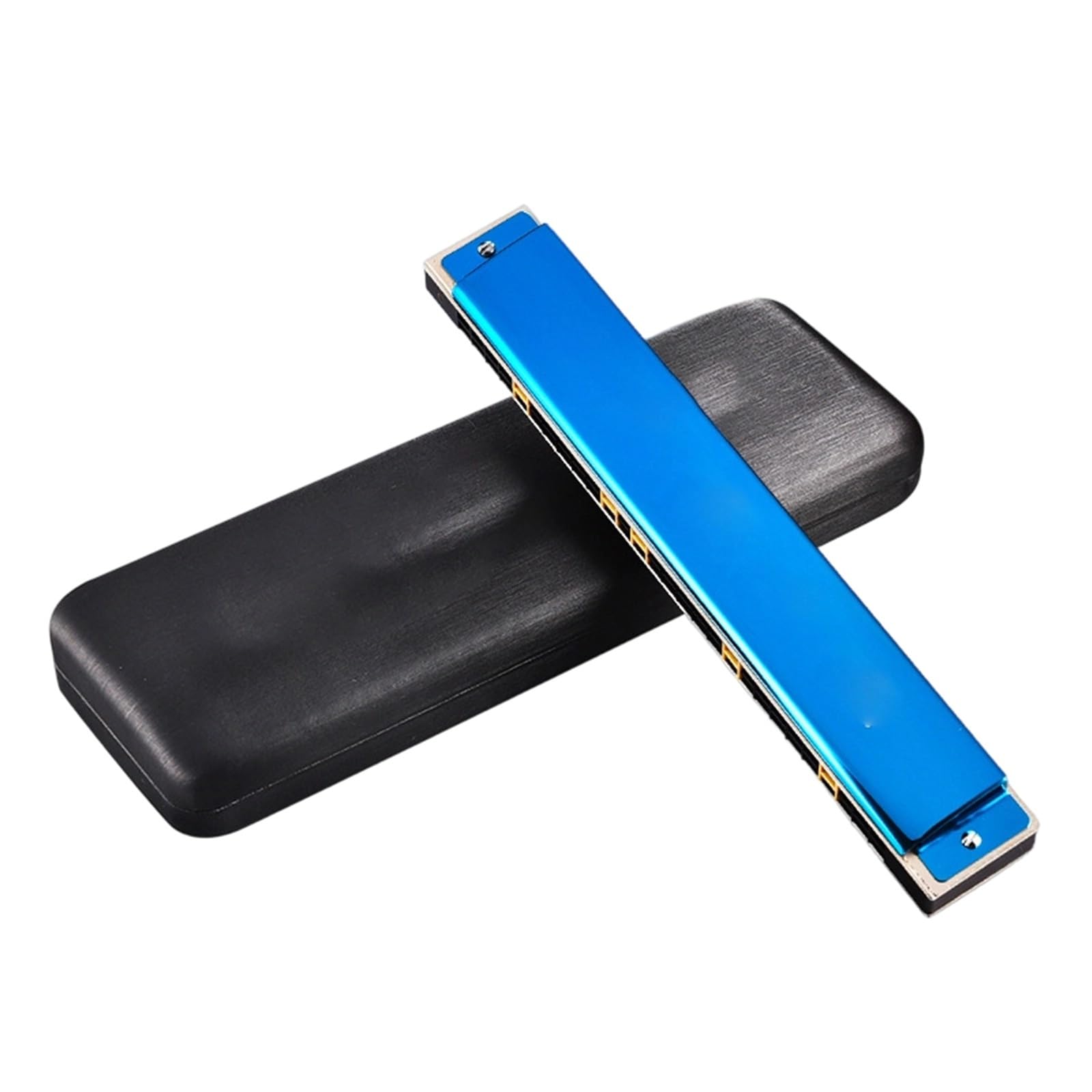 Principianti Armonica Armonica A Bocca Polifonica A 24 Fori In Do Per Principianti Livello Base Per Adulti Accento Livello Professionale(Polyphonic C blue)