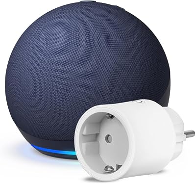 Echo Dot (5ª generazione) | Blu notte + OSRAM SMART+ Presa intelligente con Matter, compatibile con Alexa – Kit di base per Casa Intelligente