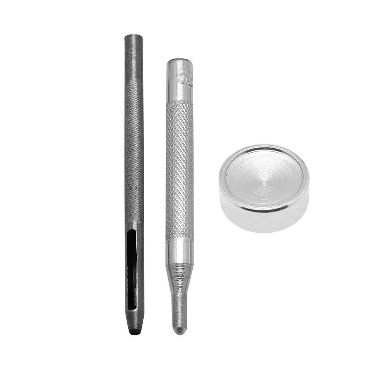 Trimming Shop Bottoni Automatici Bottoni Automatici con Fissaggio Attrezzi per Abbigliamento, Borse, Leathercraft, Accessori Alla Moda, Fai da Te Artigianato Progetti,15mm,10pcs - Nero Opaco