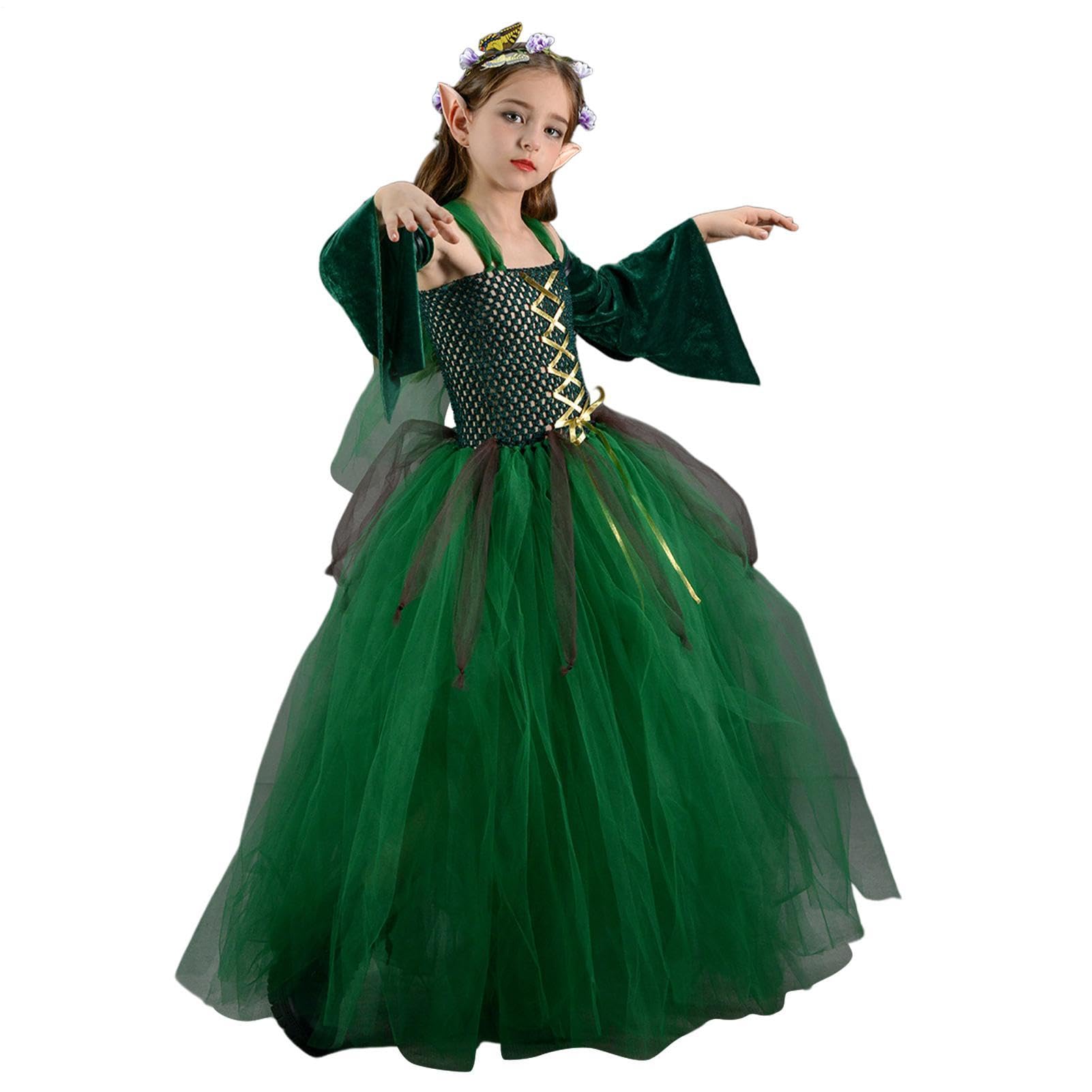 Costume Halloween Bambina Gonna Tutù in Tulle Fata Verde Masquerade | Gonna Per Di Ruolo Di Carnevale Per Feste A Tema Halloween, Spettacoli, Carnevale, Compleanni, Eventi Scolastici