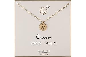 Celestial Cancer Necklace: A Gleaming Talisman for July's Children