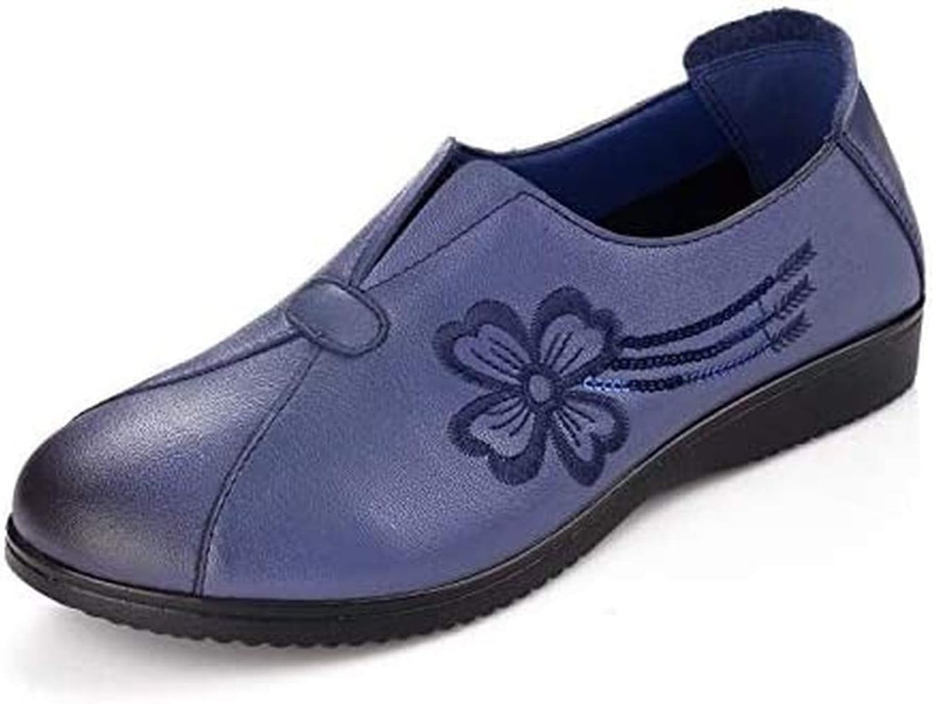 [Godlovefull] シニアシューズ レディース 花柄 お年寄りシューズ 疲れにくい 滑り止め 婦人靴 モカシン 介護用 軽量