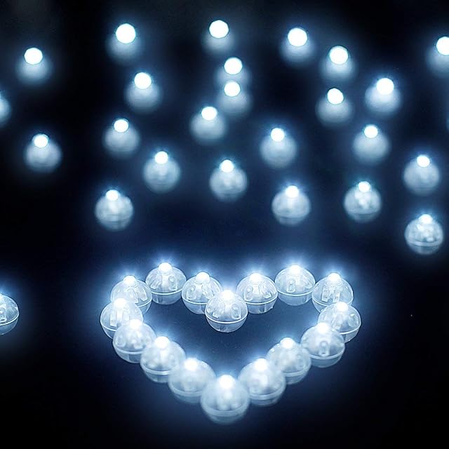 Libershine 100PCS Balloon Lights, Individual Wireless Round Mini LED Ball Lamps For Paper Lanterns/ Balloons /Home/ Wedding /Birthday/Party Decoration (White)