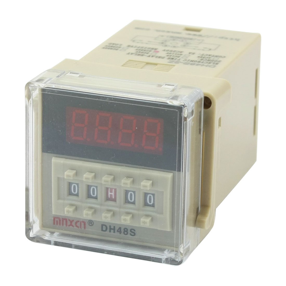 Gvbaepieo One Color Dh48s-2Z Ac220v 0.01S-99H99m Led Display Digital Time Delay Relay