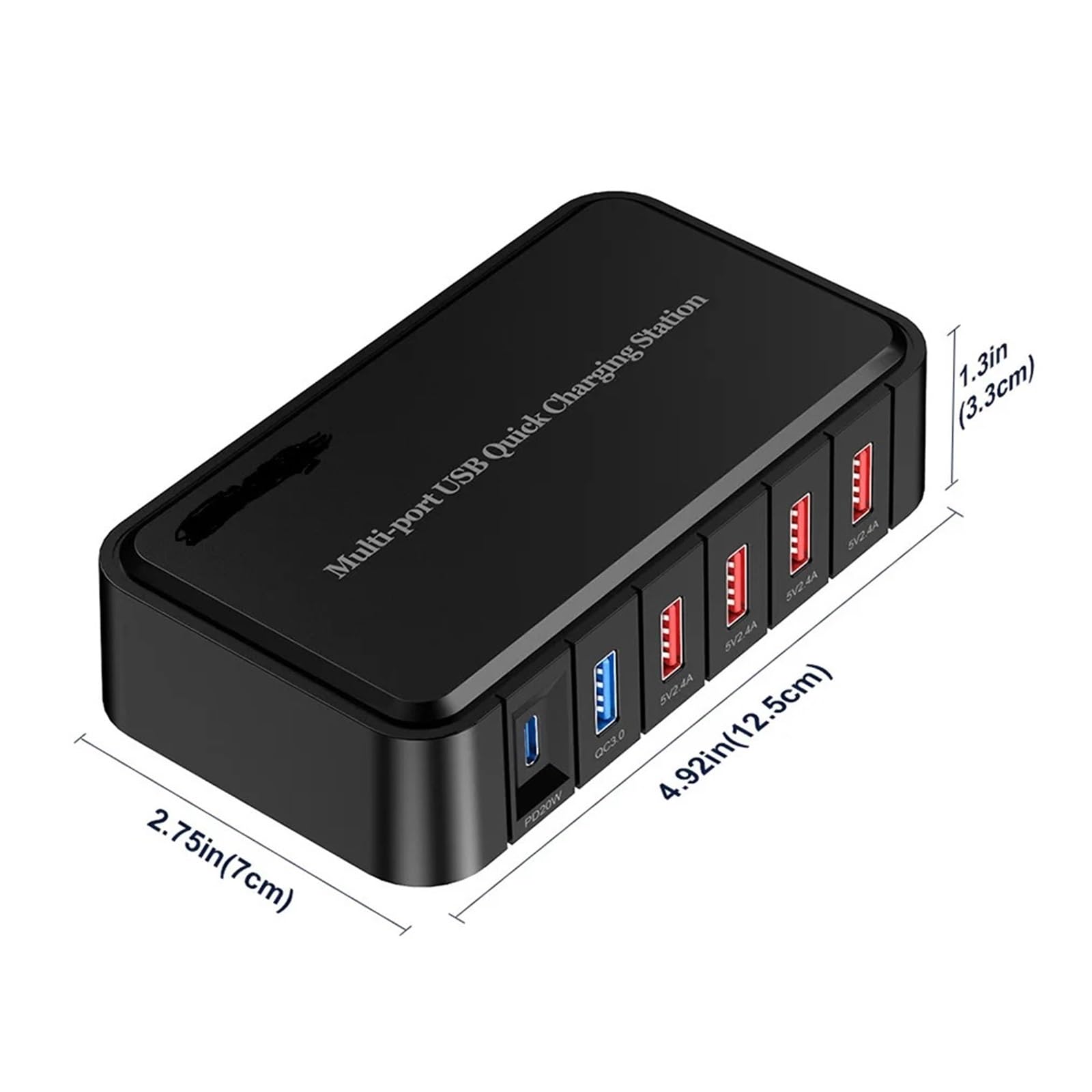 Stazione Di Ricarica Rapida USB Da 86 W 5 Porte QC3.0 E PD 20 For Tablet Smartphone Capacità Di Ricarica Rapida(6 Port White)