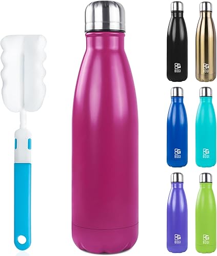 Miniatura 14 de BOGI 17oz Insulated Water Bottle Double Wall Vacuum Stainless Steel Water Bottles, Leak Proof Metal Sports Water Bottle Keeps Drink Hot and Cold - 1