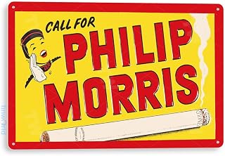 Tinworld Tin Sign: Phillip Morris Sign Tobacco Metal Décor D071