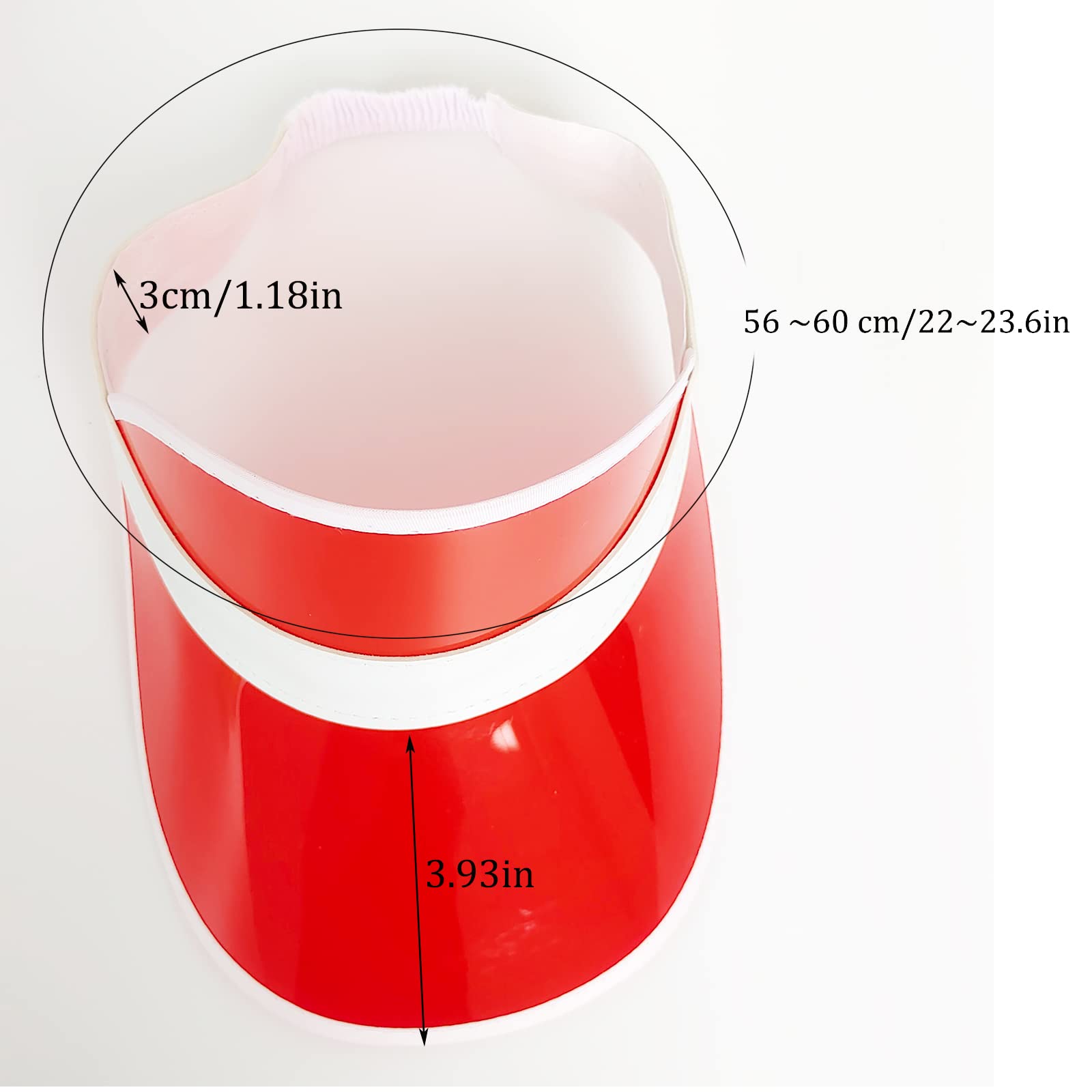 10 Pièces Chapeaux Transparent Plastique, Casquette de Tennis de Plage, Chapeau de Soleil avec visière de Soleil Transparent, pour Golf Baseball Tennis Beach Party