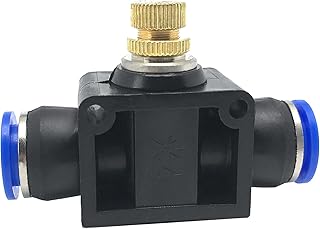 1Pcs 12mm(1/2in) OD Pneumatic Air Flow Control Valve,Push-to-Connect Fitting Air Flow Control Valve Speed Controller（LSA12）