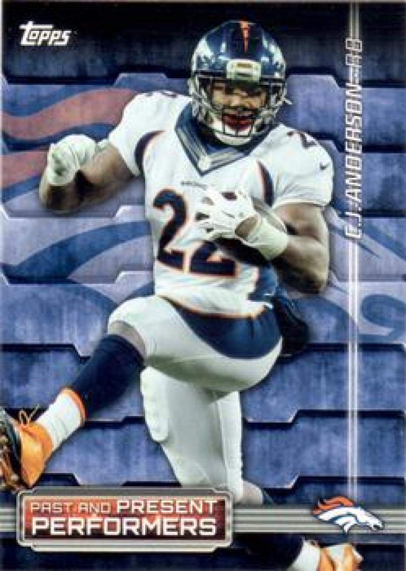 2015 Topps Past and Present Performers #PPP-AD C.J. Anderson/Terrell Davis Broncos NFL Football Card NM-MT