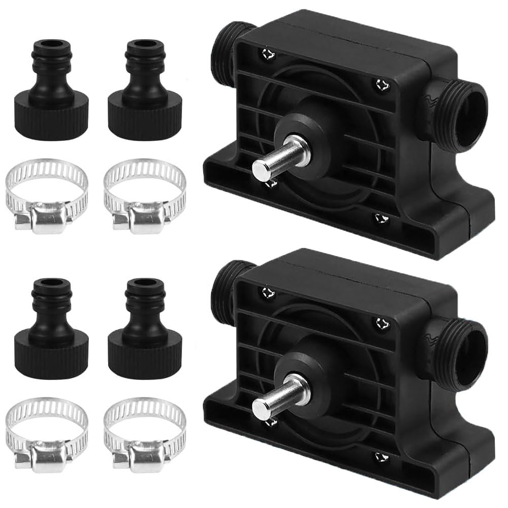 Bombas de trasvase autocebantes, bomba eléctrica para taladro, bomba de agua a batería, bomba de agua para taladro, para uso doméstico, jardín y exterior, paquete de 2
