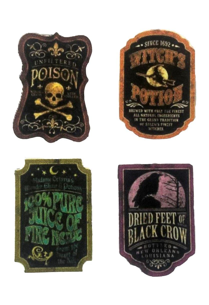Dolls House Witch Potion Signs Miniature Halloween Shop Decoration1:12 Scale