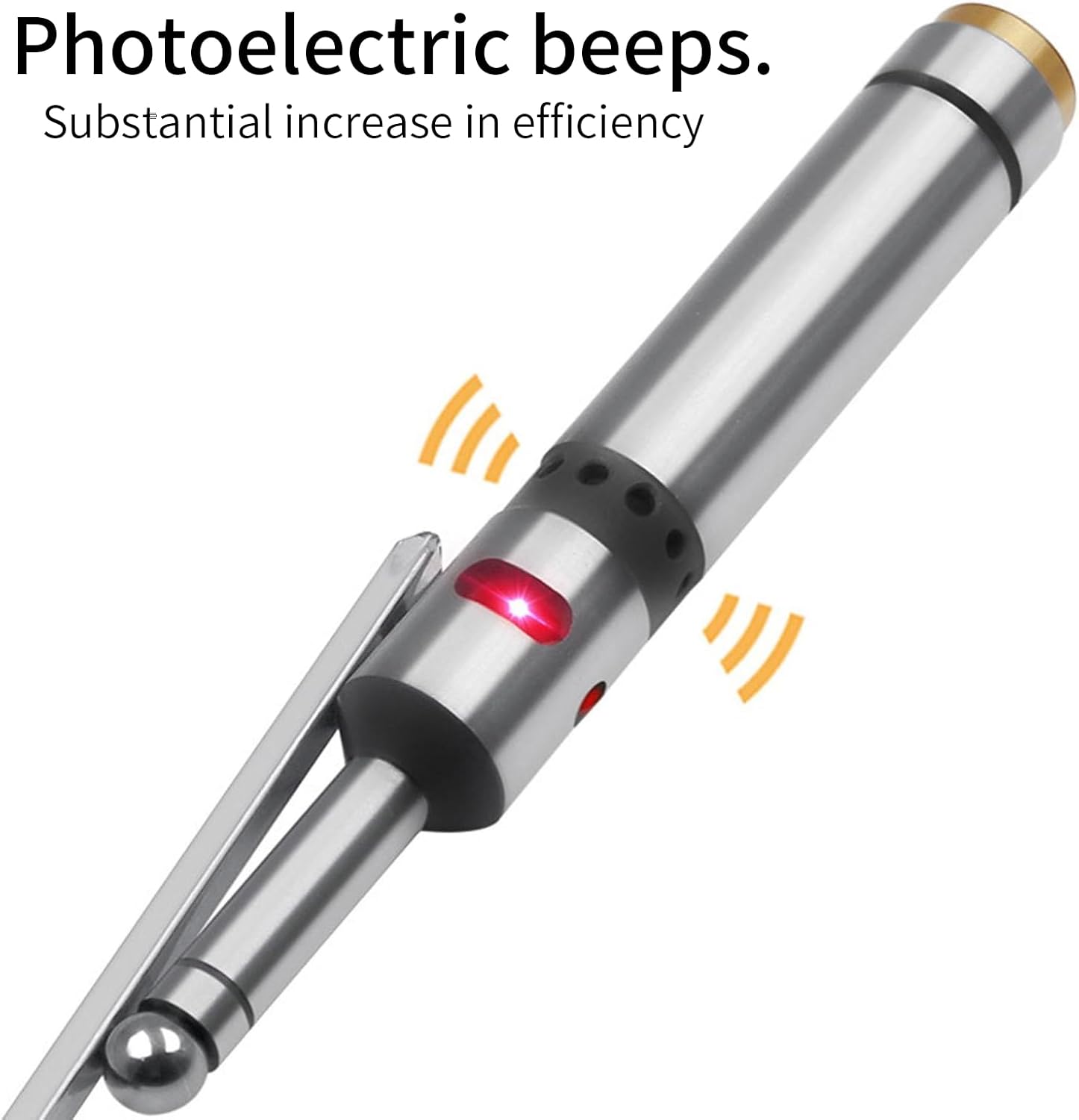 Photoelectric Edge Finder, Stainless Steel Electronic Edge Finder Non Magnetic Centering Rod Edge Finder Detector Machinist for Milling Machines, End Beds