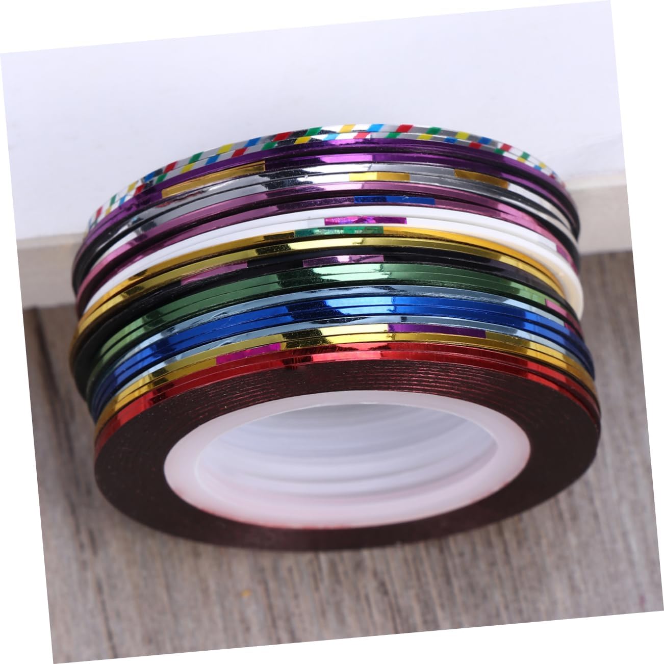NOLITOY 90rolls Holographic Sticker Rolls for Nail Art DIY Shining Nail Striping Tapes French Tip Stickers Decals