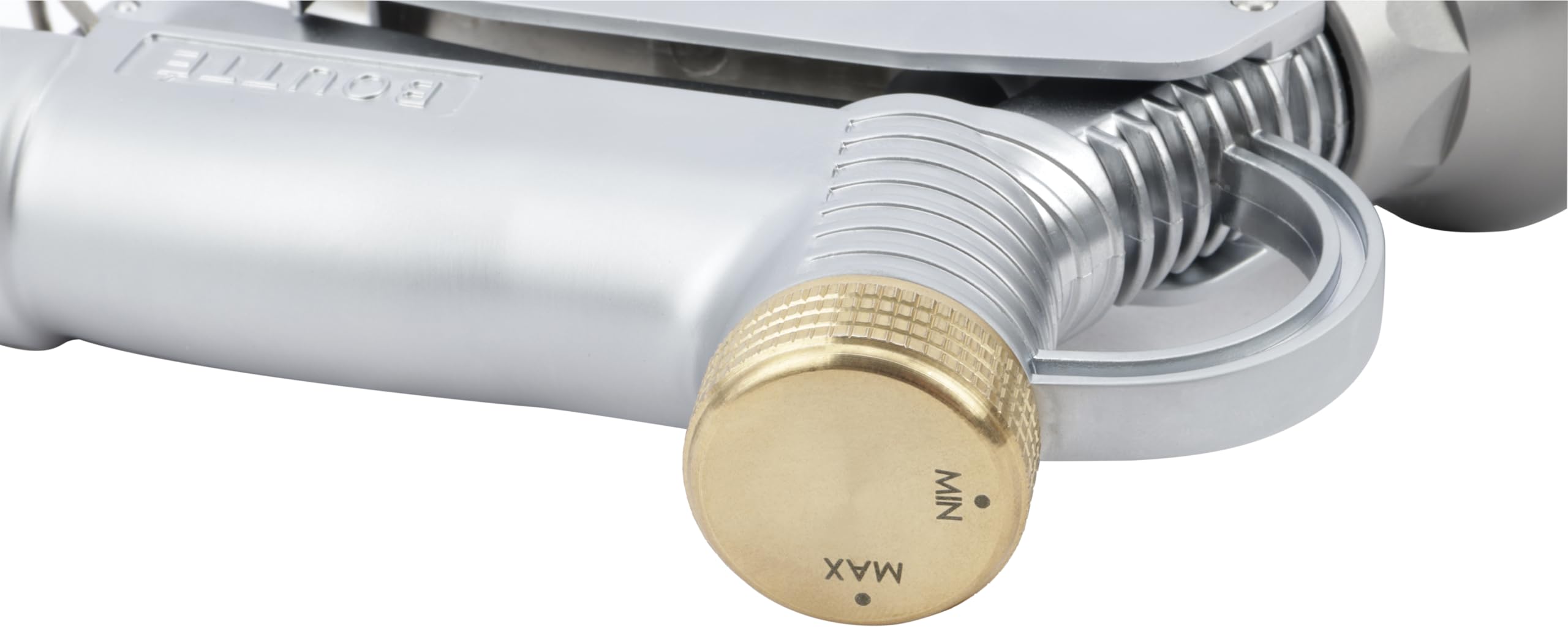 Boutté PPFR d'arrosage 100% métal Pistolet pomme multifonction avec raccord rapide, Argent