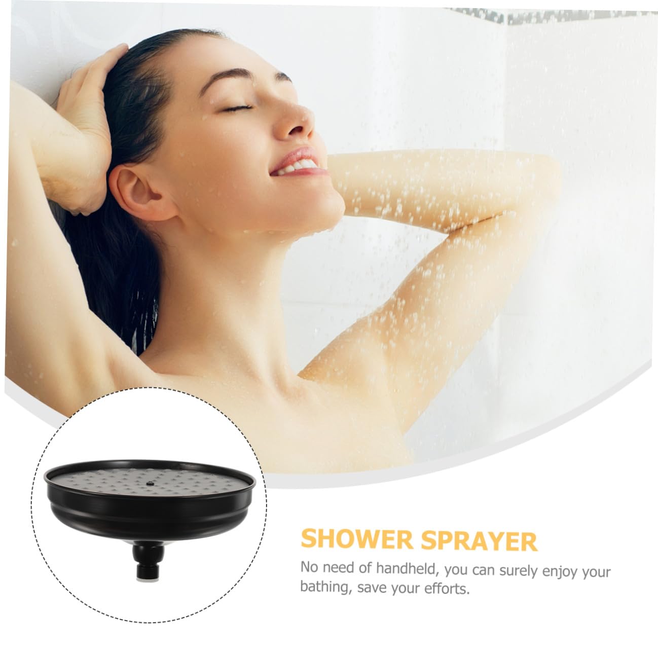 SHINEOFI Rociador de Ducha de Lluvia de Cobre para Baño y Sistema Antiobstrucción Retro Salida Tipo Cascada Diseño Delicado y Peso Ligero