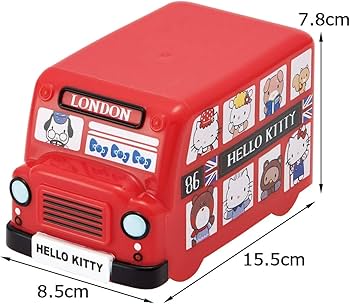 激レア】【vintage】 ハローキティ 木製 ロンドンバス型 多目的