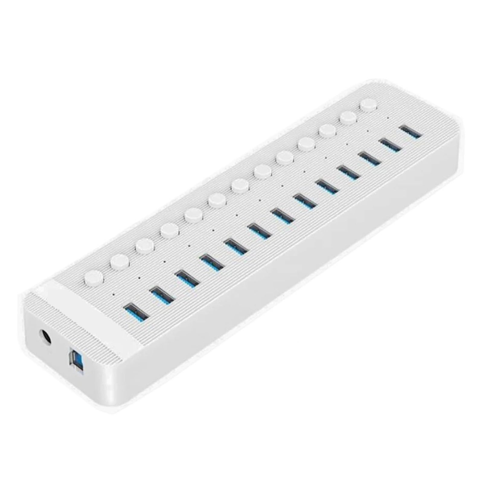 Wieloportowy Rozdzielacz Koncentratora Zasilany Przez USB Włącznik/wyłącznik Stacja Dokująca Kilka Gniazd 3.0 Ładowarka Wiele Adapterów Listwy Zasilającej MożLiwość Szybkiego łAdowania(White 13 USB)