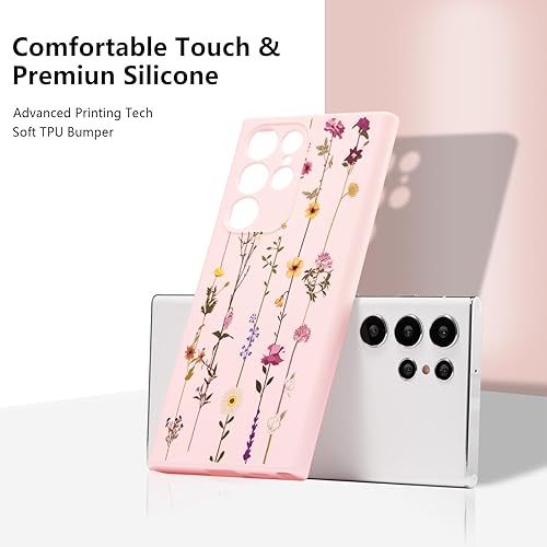 Vista 27 de ZTOFERA Funda protectora delgada para Samsung Galaxy S21 FE 5G, bonito diseño de flores para niñas y mujeres, funda protectora delgada para Galaxy