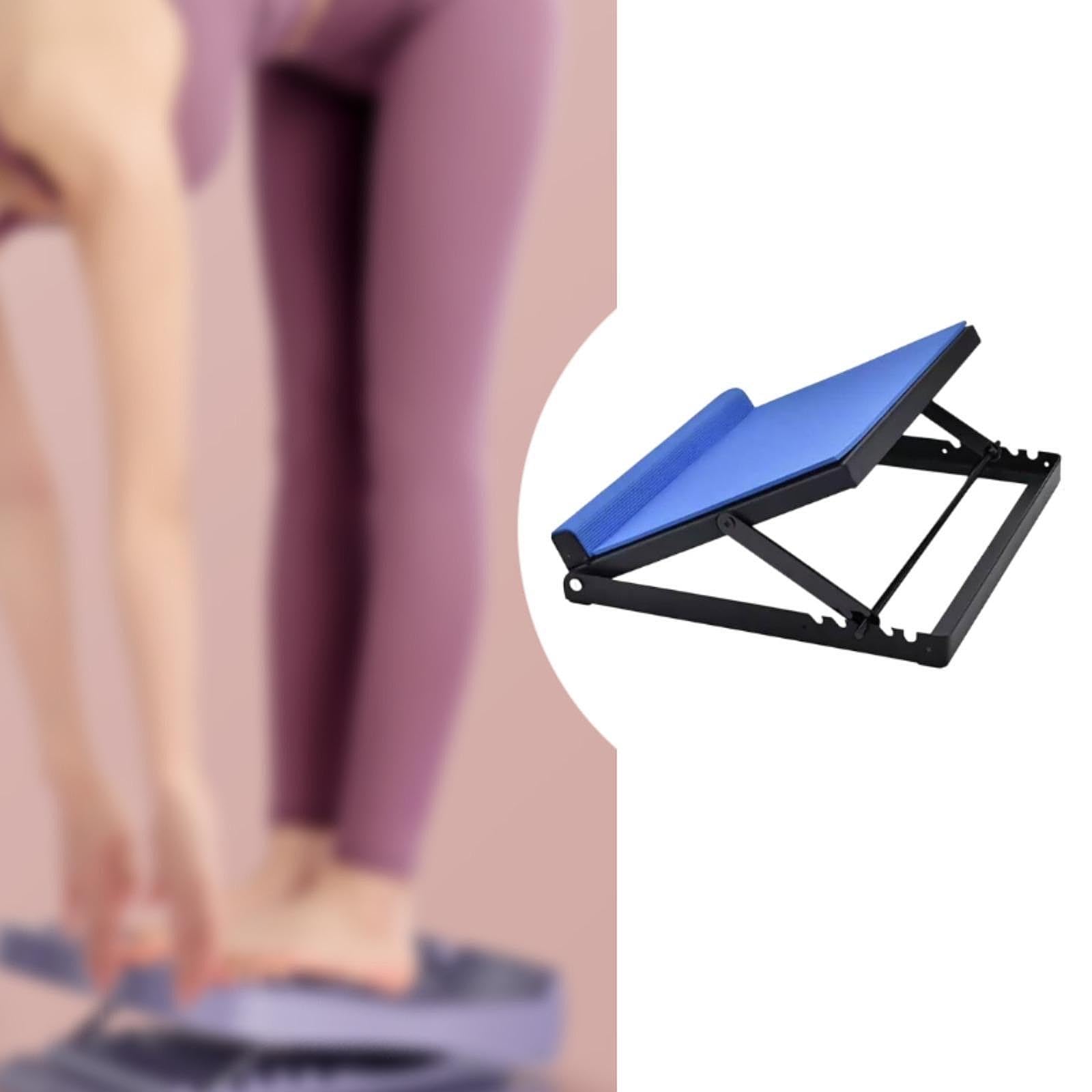 QSTDGVPW Slant Board Stretch Board Footrest Nonslip Professional Foot Stretcher Adjustable Height, Blue