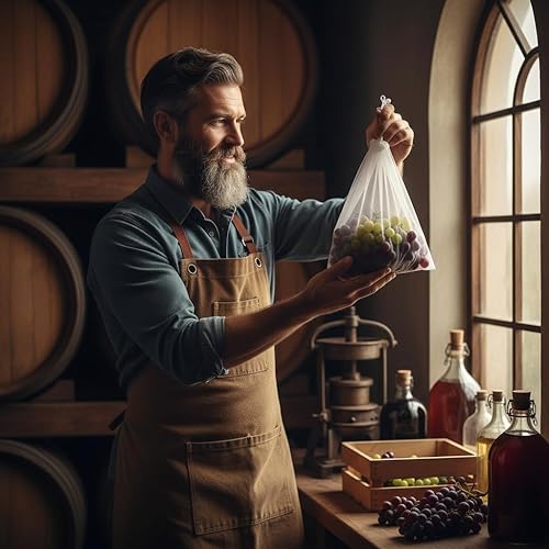 Miniatura 5 de 5 bolsas coladoras de nailon blanco Malla fina Cerveza Homebrew Sidra de vino Dry Hop Filtros de elaboración de cerveza y colado para elaboración