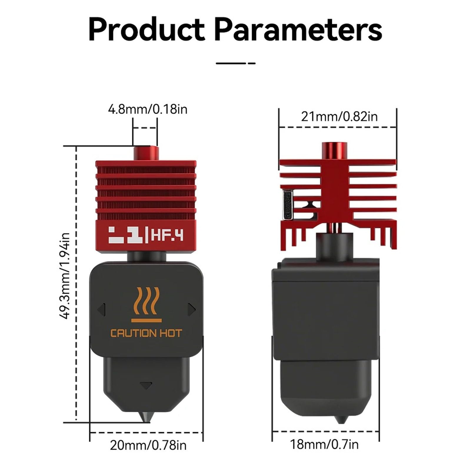 Hotend Kit 3 Pack pour Lab X2D H2D, Buse en Acier trempé
