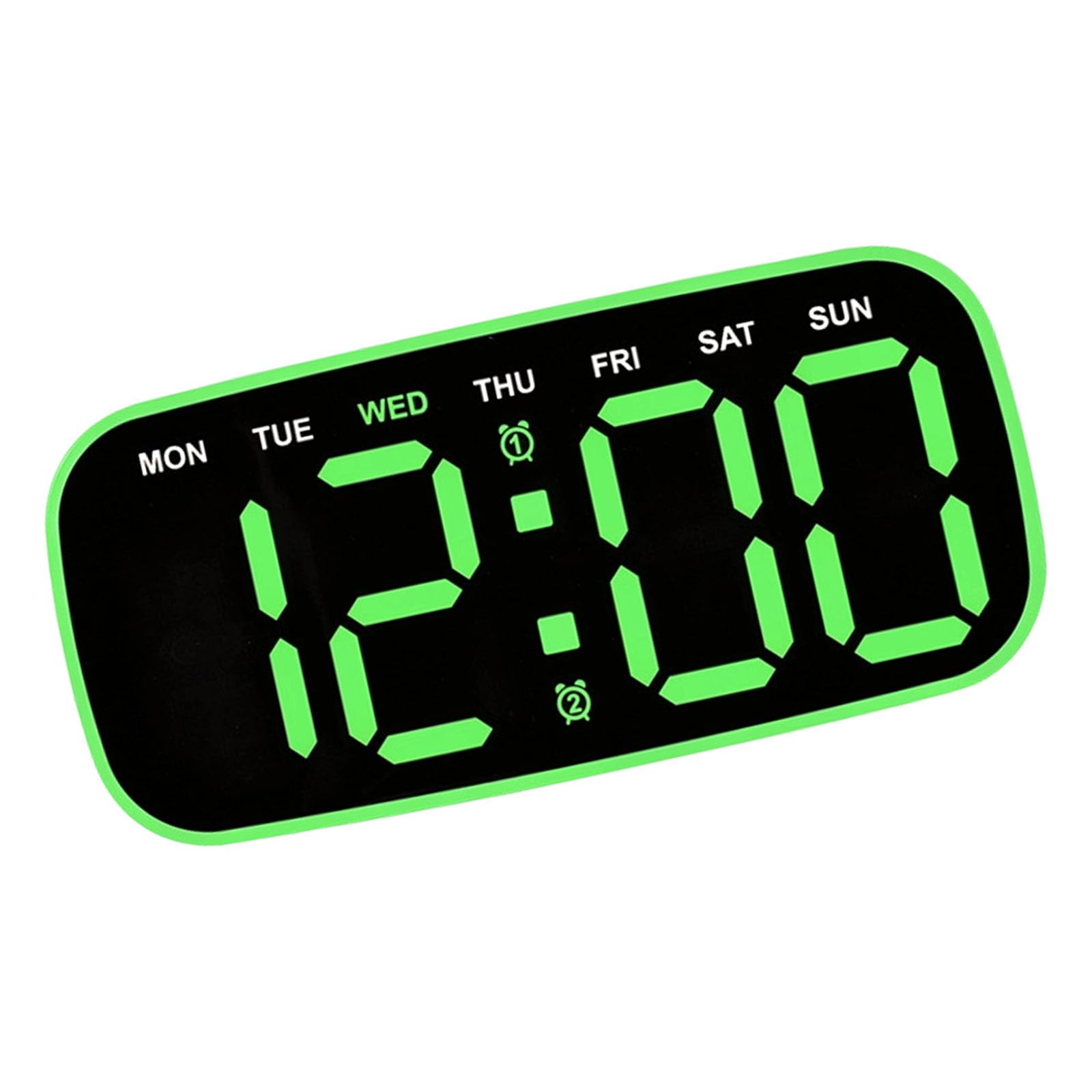 Woedpez LED Digital Alarm Clock with 3 Brightness Dimmer Sound Electric Desk Clock for Bedroom Living Room Offices Bedside Clocks for Bedroom