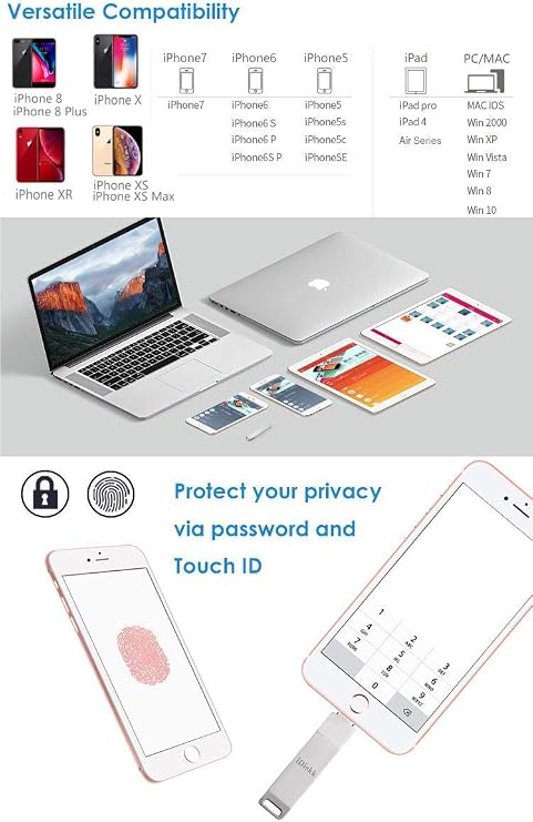 IDISKK MFi Certified 64GB Photo-Stick-for-iPhone-Storage iPhone-Memory iPhone USB for Photos iPhone USB Flash Drive Memory for iPad External iPhone Storage iPhone Thumb Drive for iPad Photo Stick