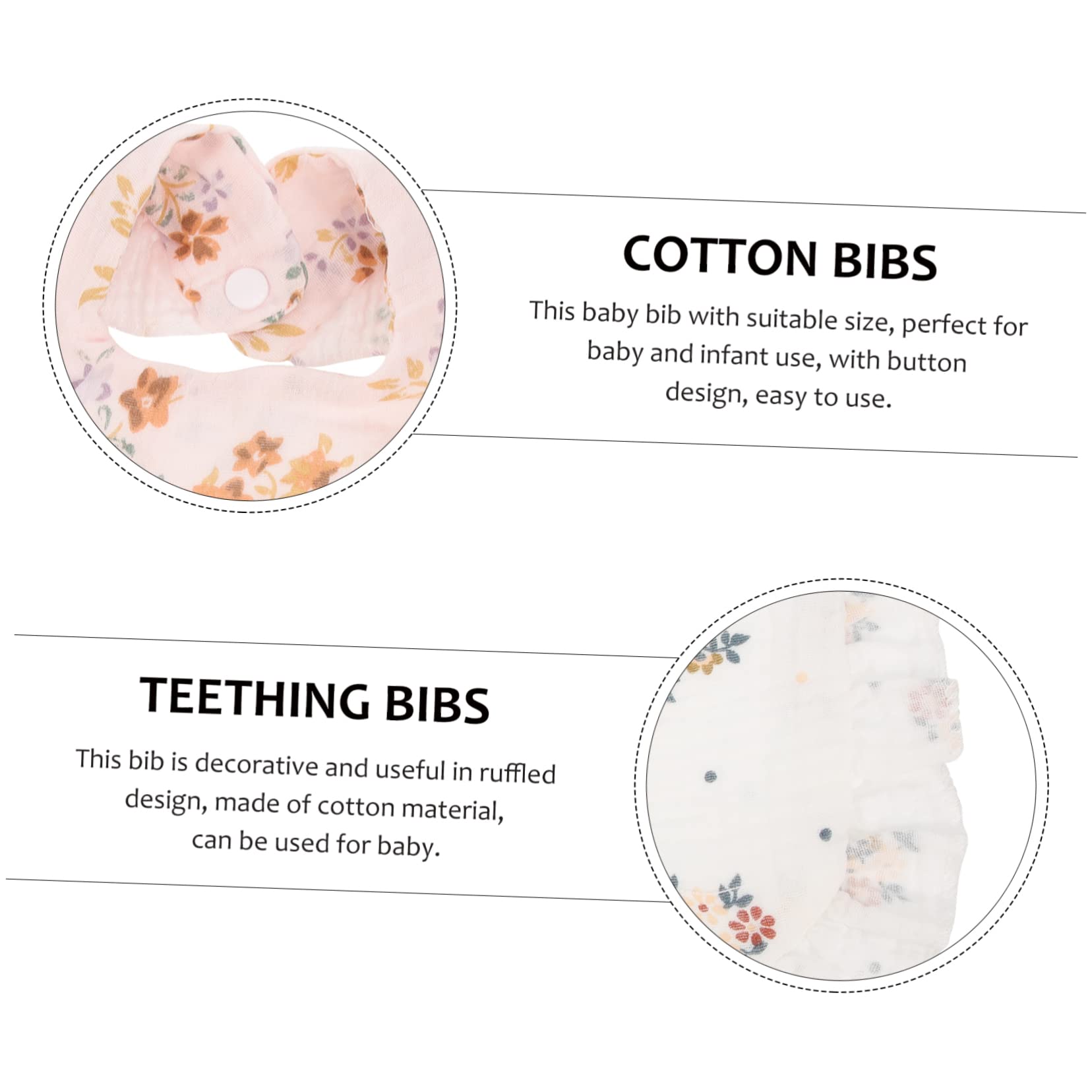 6pezzi Bavaglini Per Ragazzo Ragazza Cotone Da Bavaglini Per Svezzamento Design Elegante Assorbenti e Multi-funzionali Per Salivazione e Nutrimento Facili Da Indossare