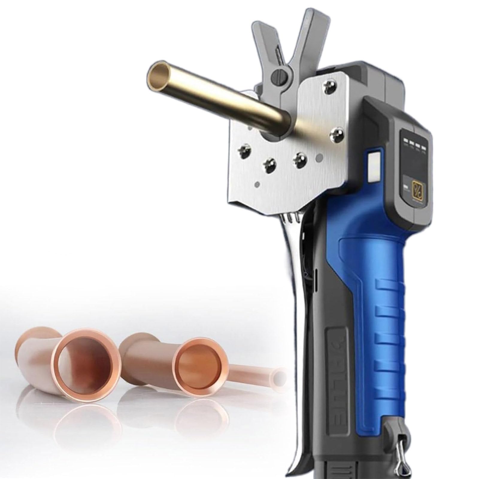 Kit de Herramientas de Abocardado Eléctrico,Herramienta de Abocardado de Cobre de 1/4" - 3/4",Abocardador Tipo Excéntrico de 45° 2000 mAh,Herramienta Expansora para Tubos de Cobre/Aluminio