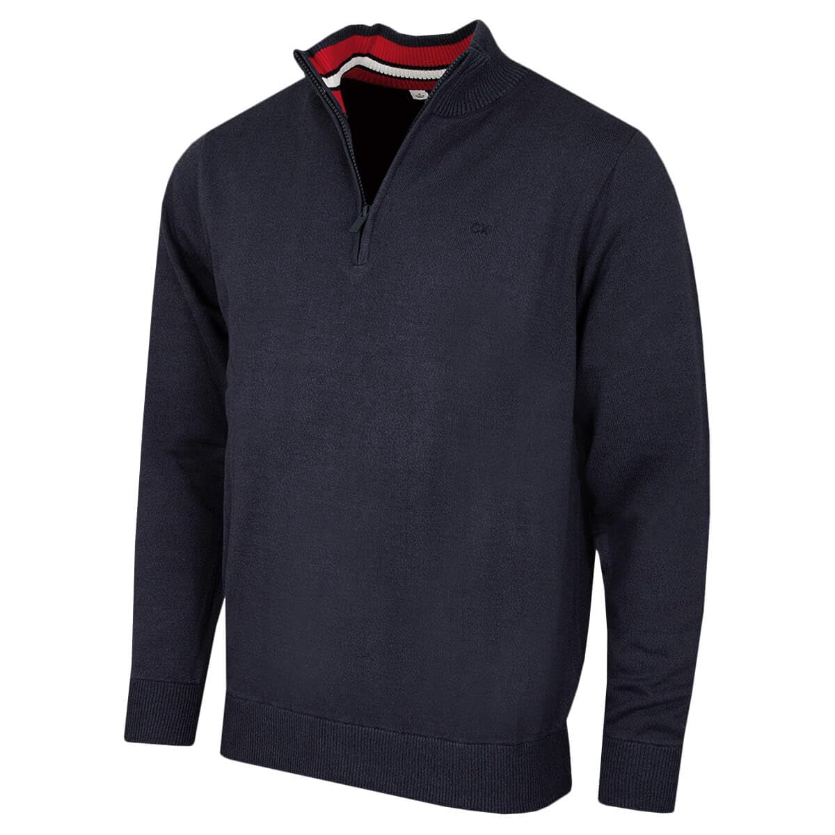 Calvin Klein Mens Campus Sport Sweater - Denim Marl Sport - XXXXL