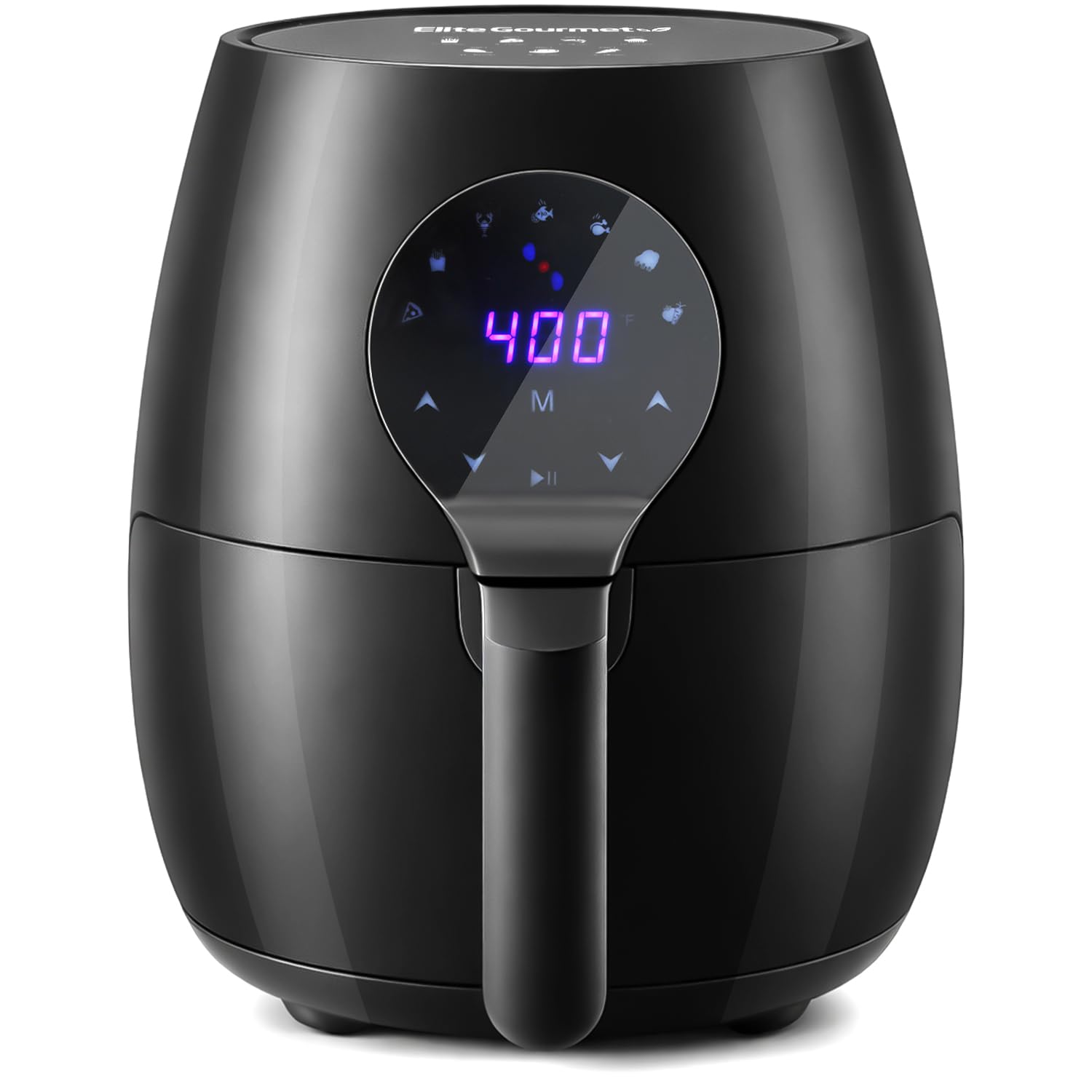 Elite Gourmet 5.3Qt Digital Air Fryer, 1350W, PFOA/PTFE-Free, 7 Functions