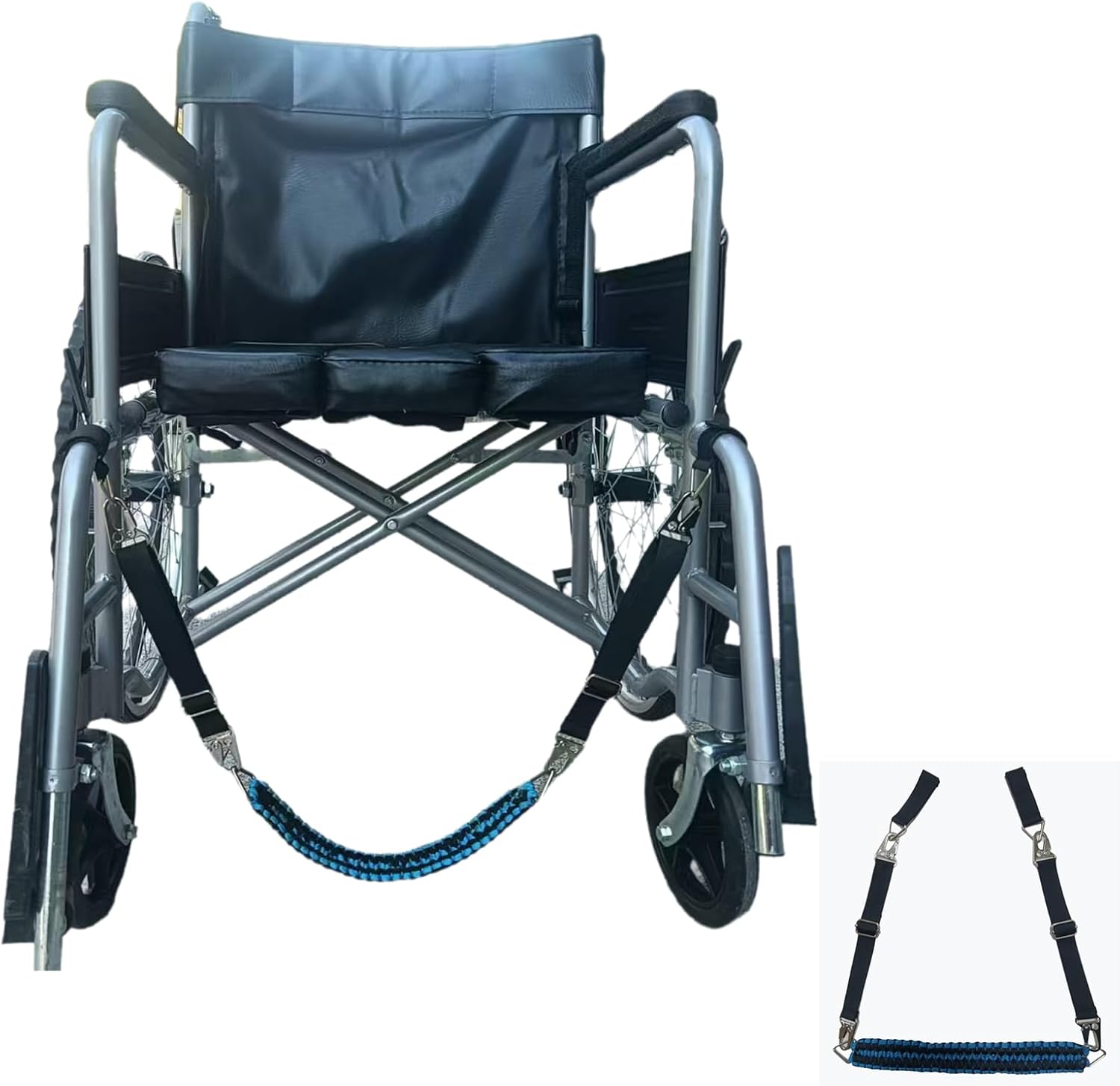 Wheelchair Wheel Walker Accessories Straps, Wheelchair Foot Sling for Footrest Replacement Easy to Adjust Strap,Adjustable Foot Rest Strap,Disabled,Injured Patients,Pregnant Women(1 Set)